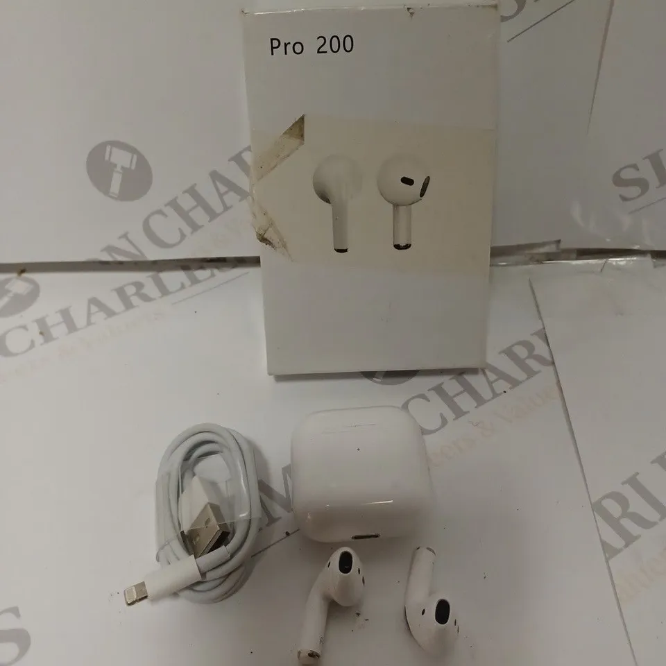 PRO 200 WIRELESS EARPHONE AND CHARGING CASE	