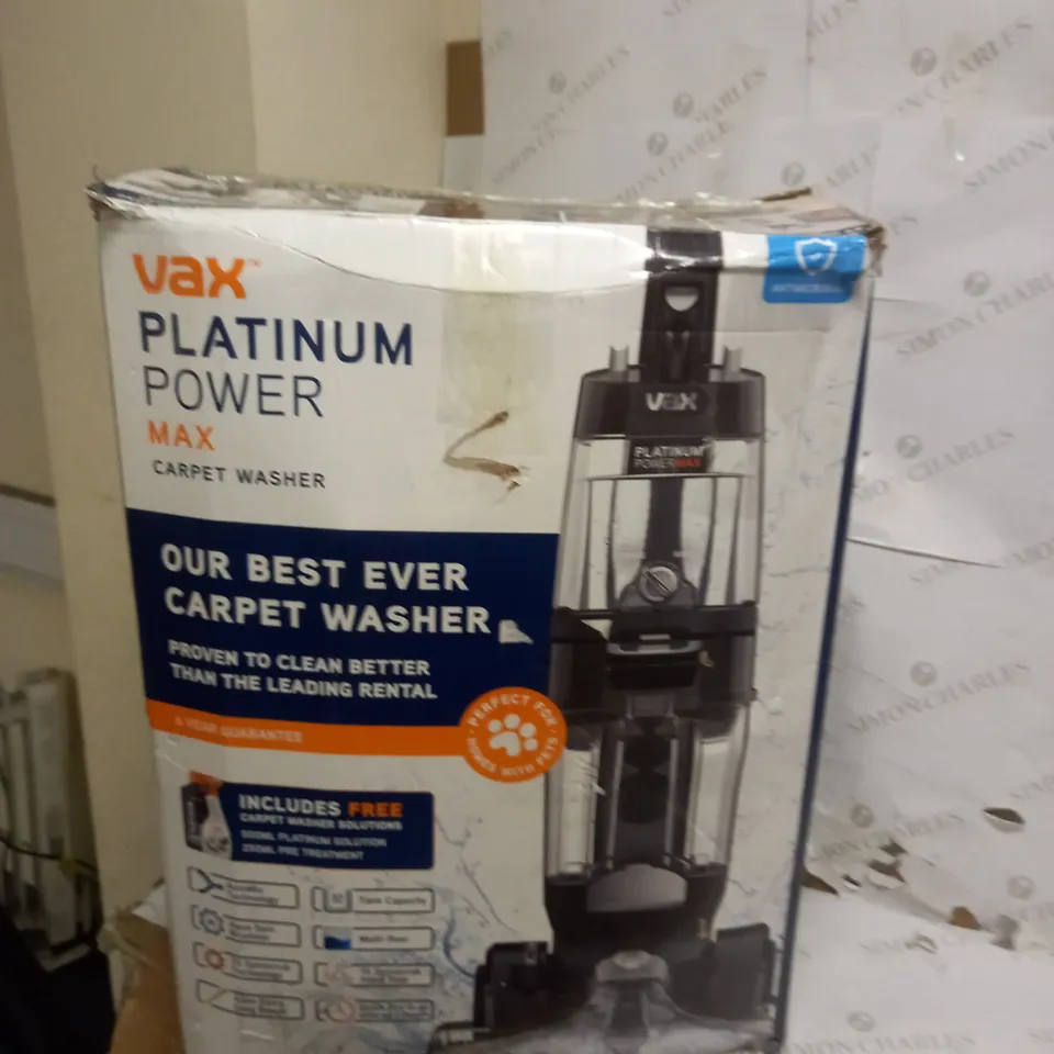 VAX PLATINUM POWER MAX CARPET CLEANER