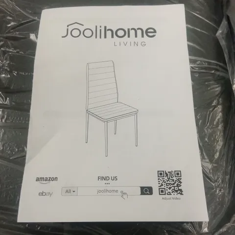 BOXED SET OF 2 PU LEATHER DINING CHAIRS