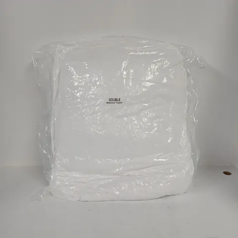 BAGGED DOUBLE MATRESS TOPPER - WHITE