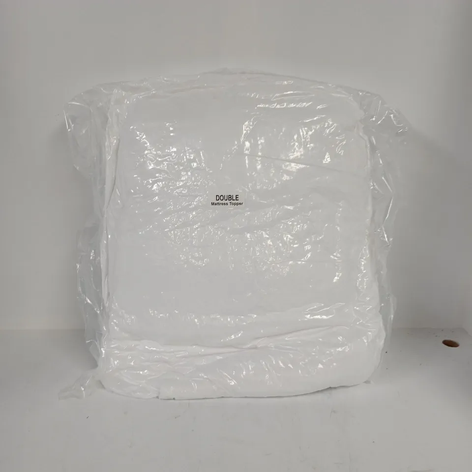 BAGGED DOUBLE MATRESS TOPPER - WHITE