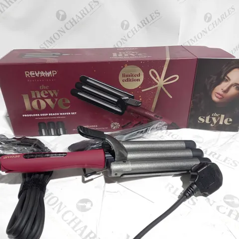 BOXED REVAMP PROGLOSS DEEP BEACH WAVER SET