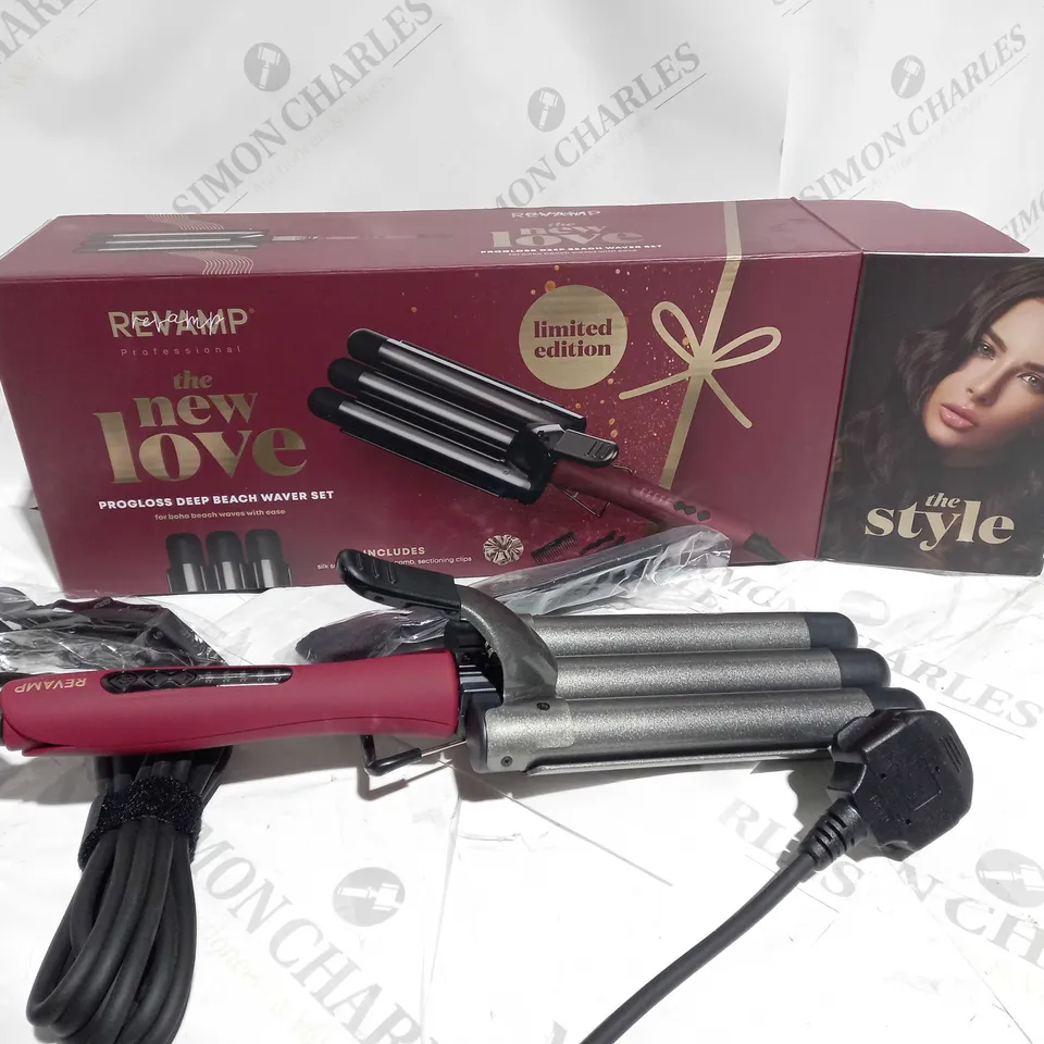 BOXED REVAMP PROGLOSS DEEP BEACH WAVER SET 