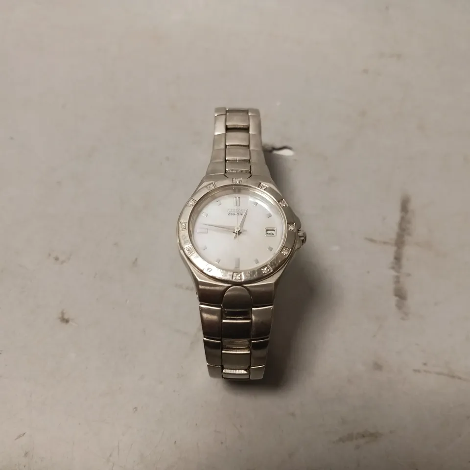 CITIZEN ECO-DRIVE PEARL FACE WOMENS WATCH