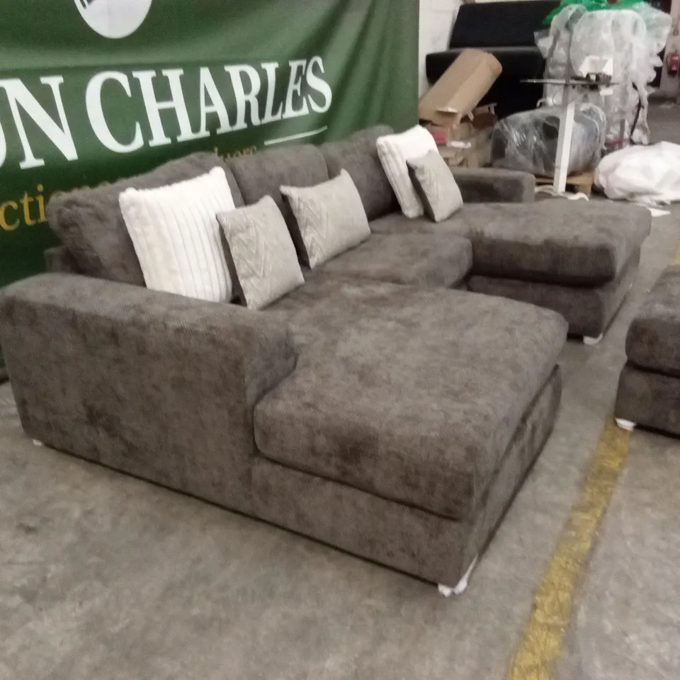 BROADGATE U-SHAPE MODULAR SOFA WITH FOOTSTOOL - MOCHA RRP £2979