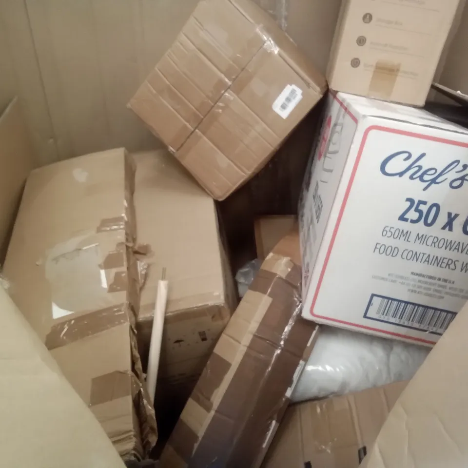 PALLET OF ASSORTED ITEMS INCLUDING CANON PIXMA MG2550S, MISIKI FOOT SPA MASSAGER, BOXING BALL SET, XGEAR CAMPING LOUNGE CHAIR, KOOLLA ELECTRIC OVEN, CLOTHES DRYING RACK 