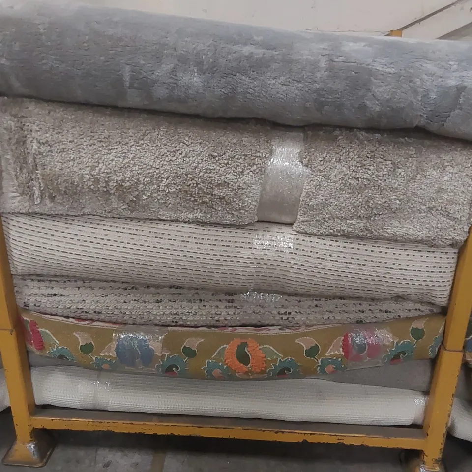 STILLAGE CONTAINING APPROXIMATELY  20x ASSORTED DESIGNER RUGS - STILLAGE NOT INCLUDED