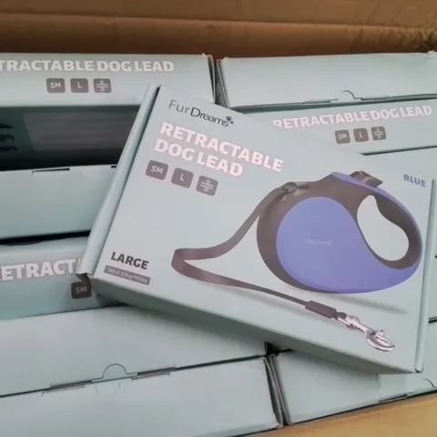 BOX CONTAINING APPROXIMATELY 24 RETRACTABLE DOG/PET LEADS -LARGE-