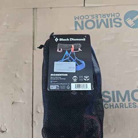 BLACK DIAMOND MOMENTUM HARNESS XS – KINGFISHER BLUE