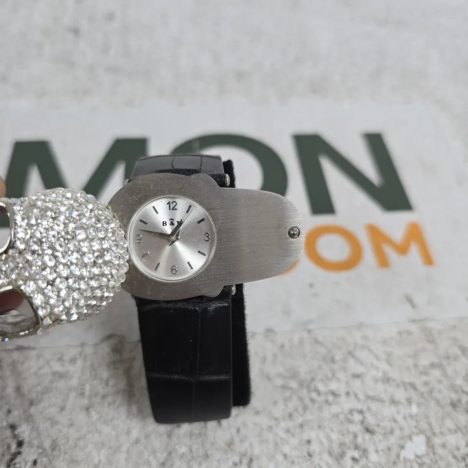 BUTLER AND WILSON CRYSTAL PAVÉ STYLE SKULL BRACELET WATCH BOXED