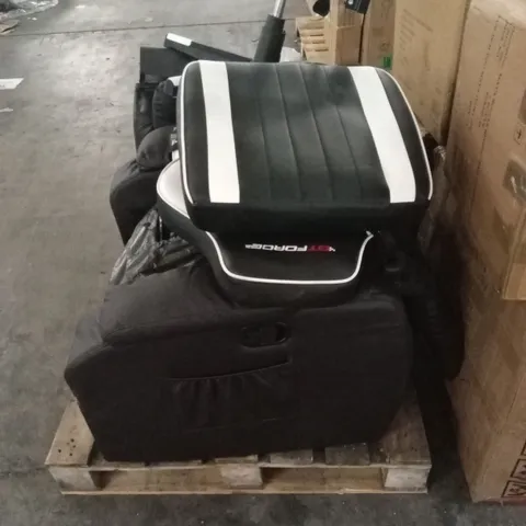 PALLET OF ASSORTED COMPUTER AND RECLINER CHAIR PARTS AND PIECES