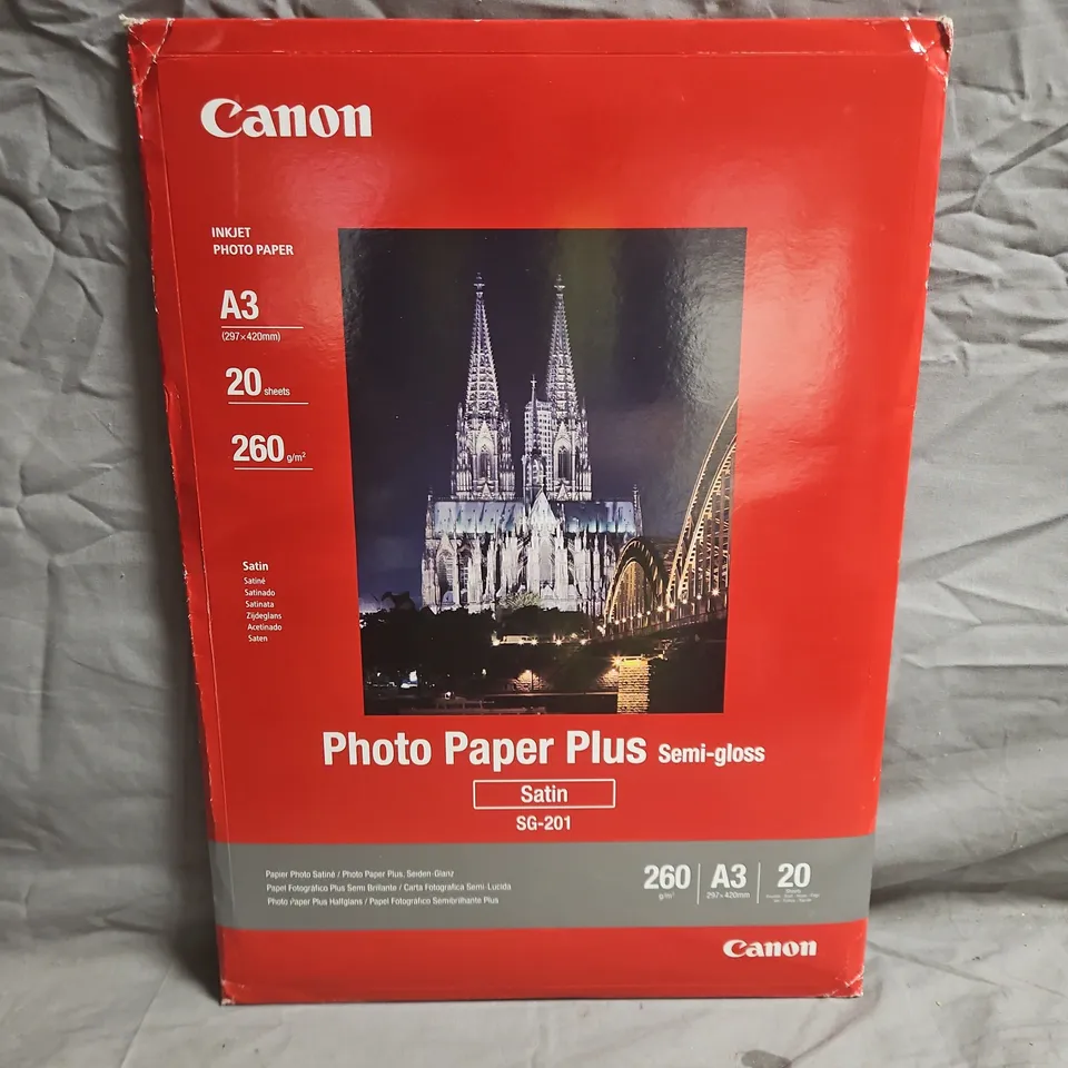 CANON PHOTO PAPER PLUS SEMI-GLOSS, A3, 260 G/M², 20 SHEETS