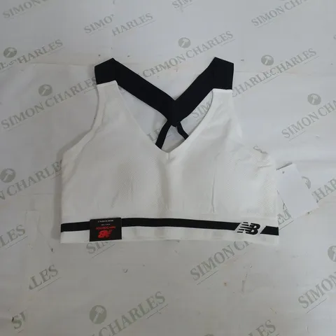 NEW BALANCE SPORTS BRA IN WHITE - XL