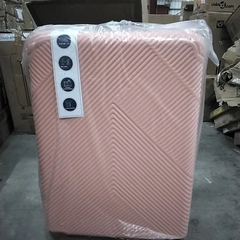 BOXED NEO PINK HARD SHELL LUGGAGE SUITCASE