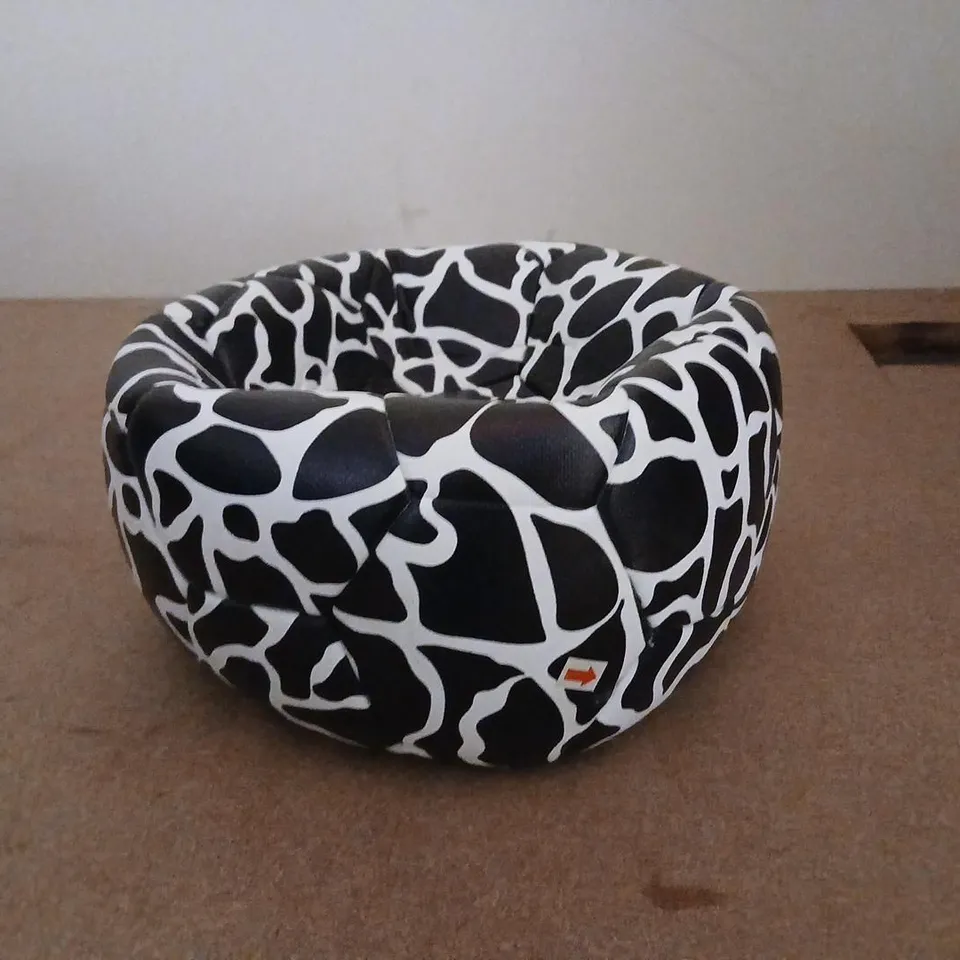 TWO BLACK AND WHITE FOOTBALLS