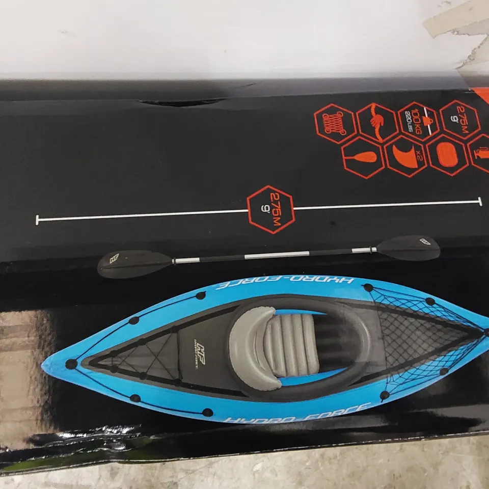 BOXED HYDRO-FORCE COVE CHAMPION 1 PERSON INFLATABLE KAYAK (1 BOX)