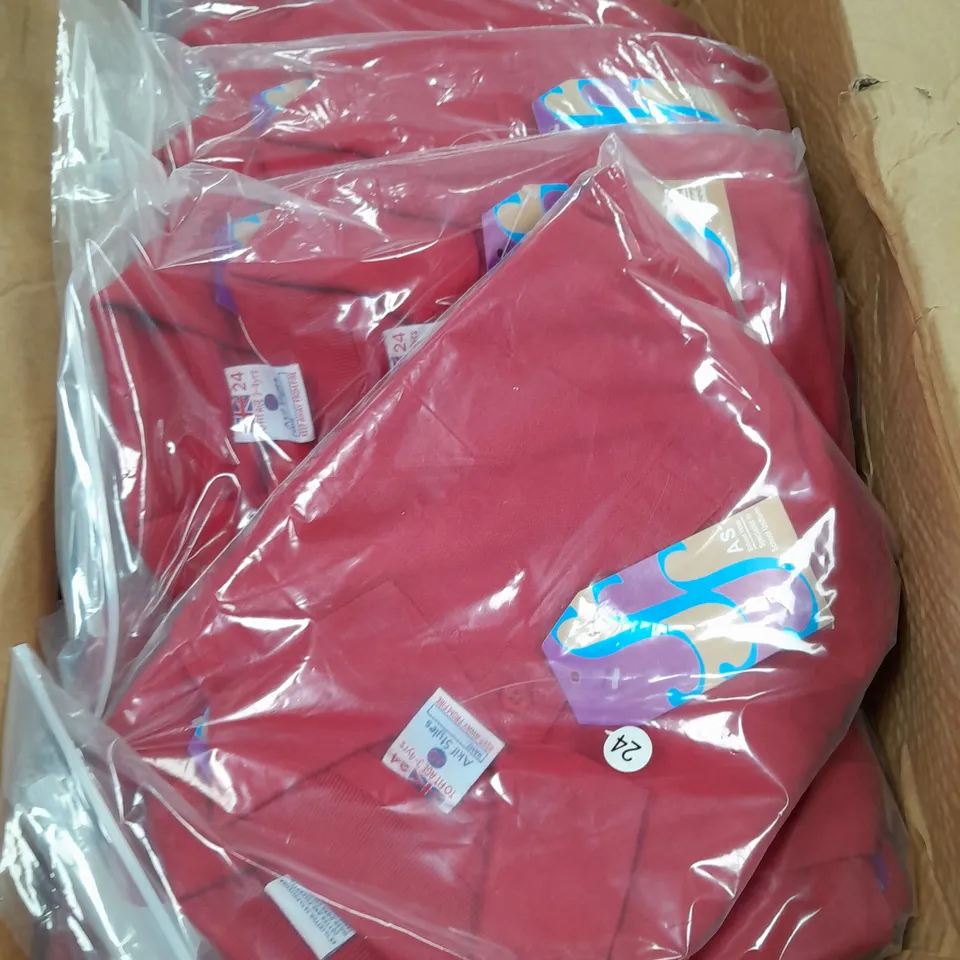 BOX OF APPROX. 56 AKIF STYLES SCHOOL WEAR BOYS POLO SHIRTS IN DIFFERENT SIZES TO INCLUDE - EU 30 - EU 28 - EU 32 ETC