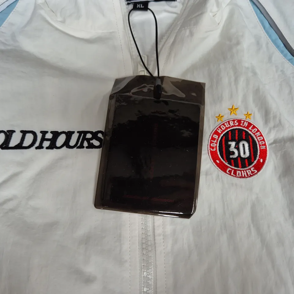 COLD HOURS WHITE WINDBREAKER JACKET – XL