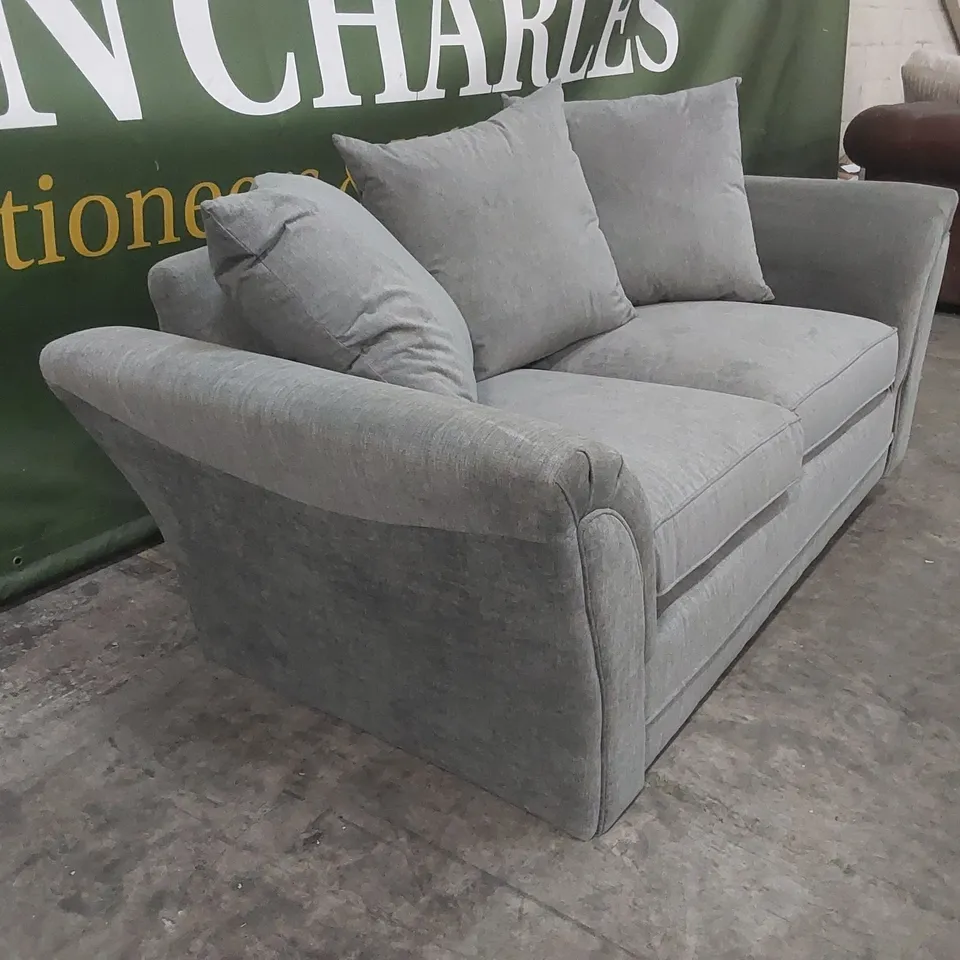 QUALITY DESIGNER DURY 2 SEATER FABRIC UPHOLSTERED SOFA