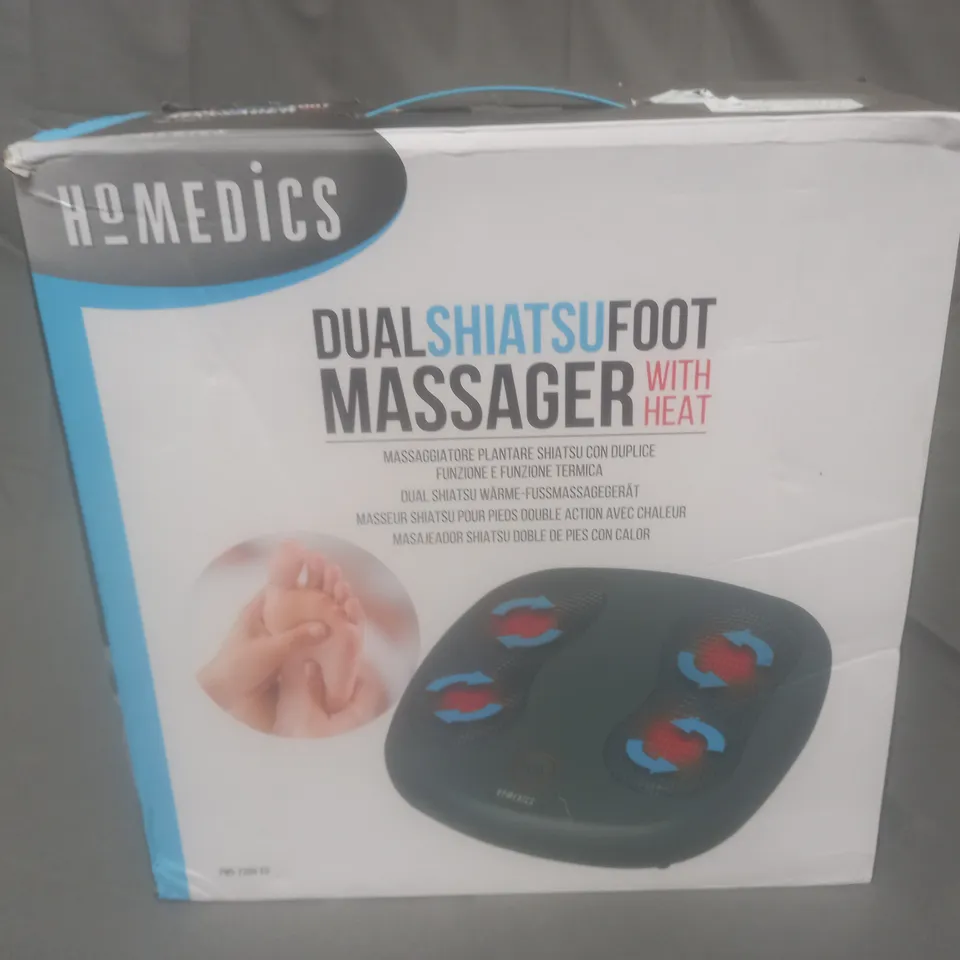 BOXED HOMEDICS DUAL SHIATSU FOOT MASSAGER WITH HEAT FMS-230H-EU