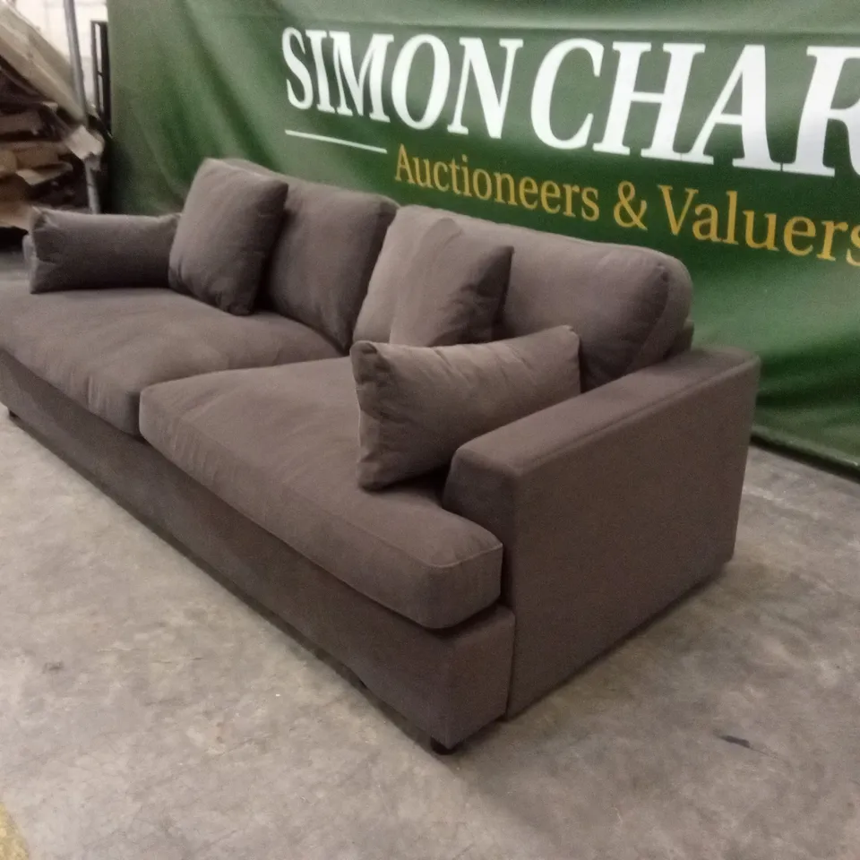 QUALITY DESIGNER DREW 3 SEATER VELVET SOFA