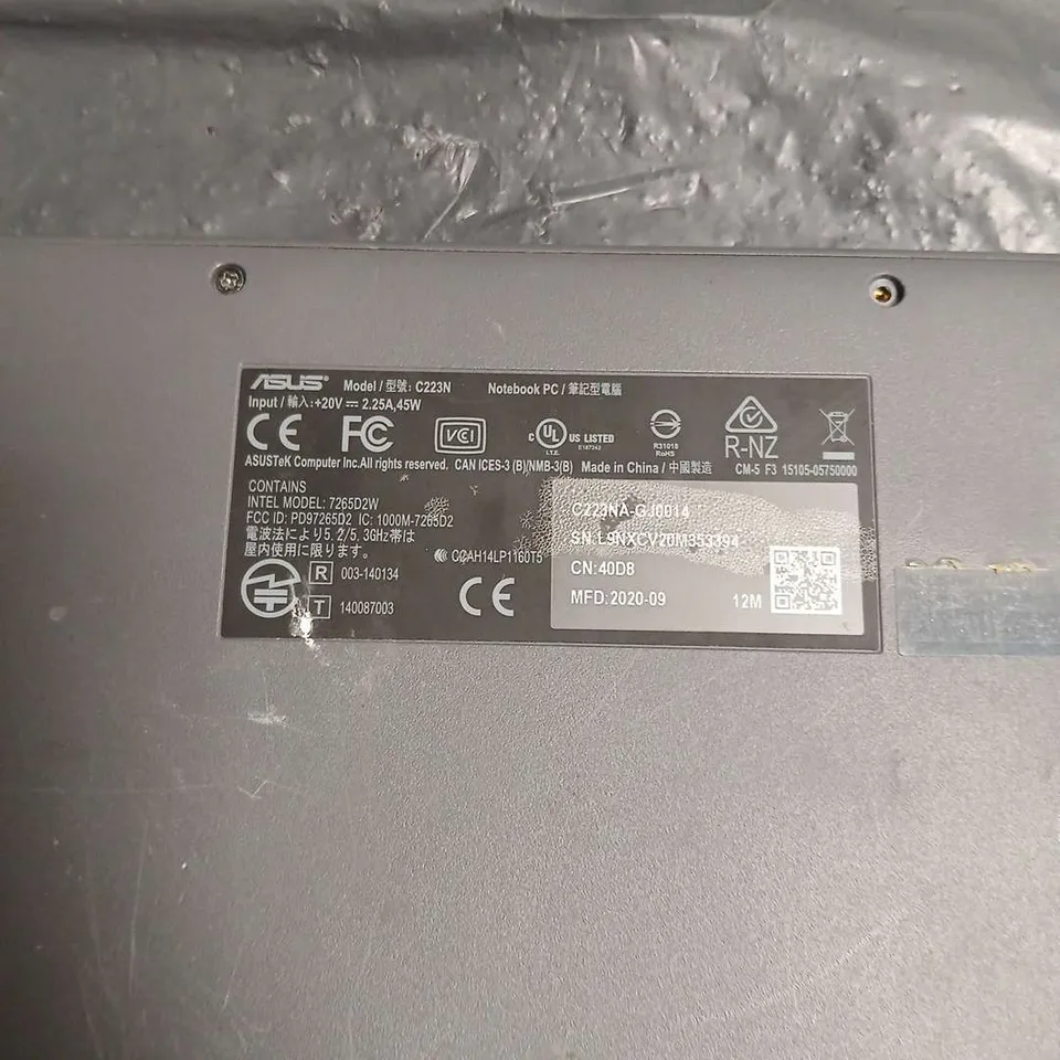 ASUS CHROMEBOOK C223N LAPTOP – 11.6IN CHROME OS