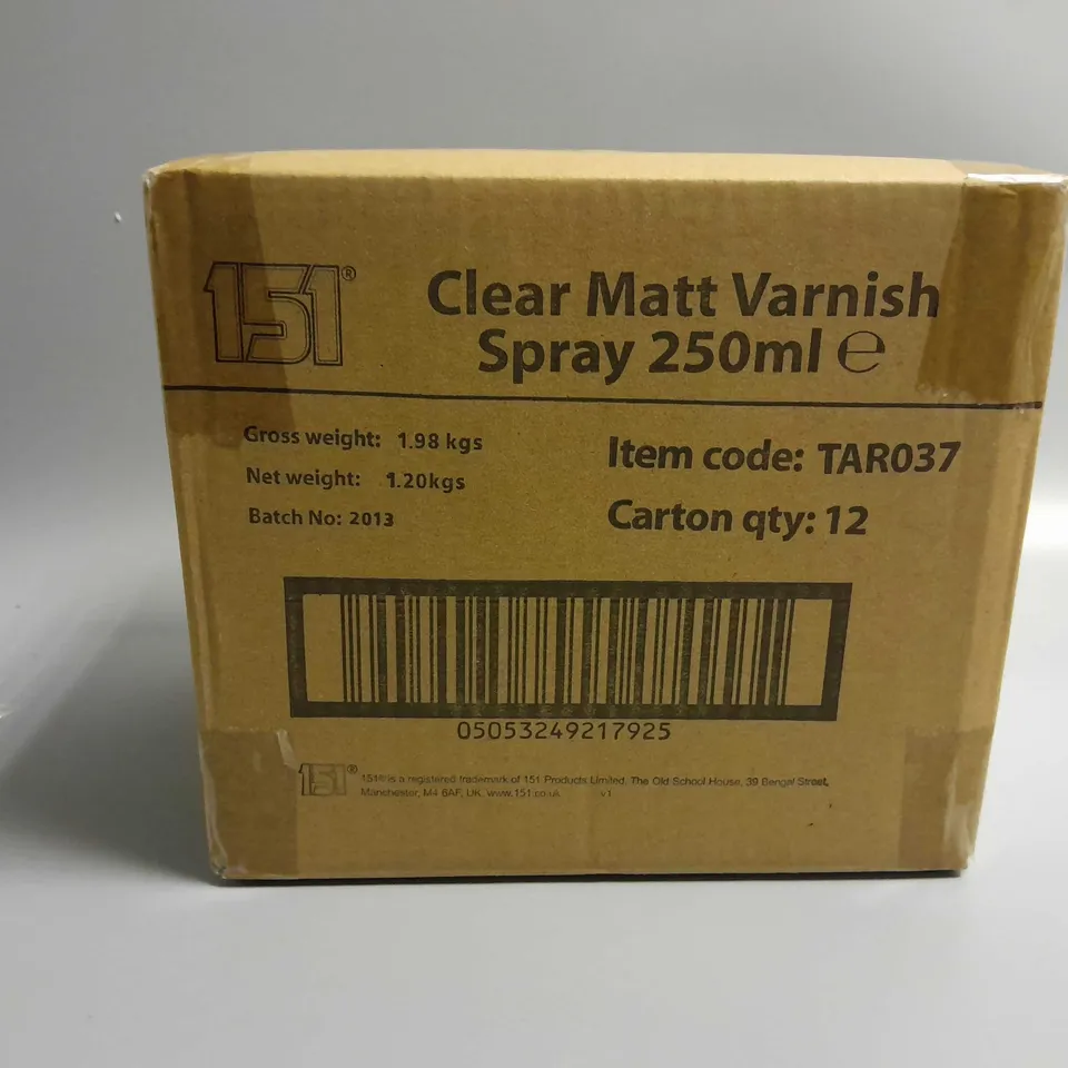 APPROXIMATELY TWELVE 151 SPRAY CLEAR VARNISH 250ML - CLEAR MATT FINISH
