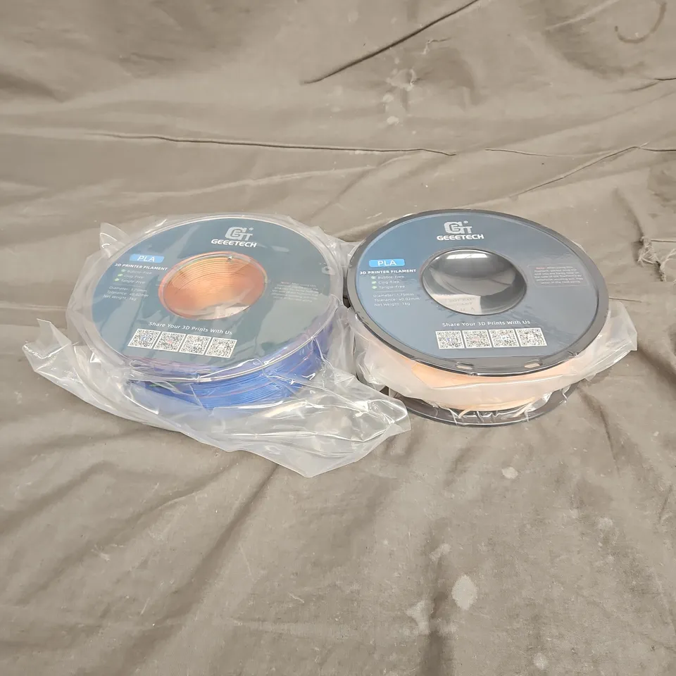 GEETECH X2 SEALED 3D PRINTER PLA FILAMENT 1.75MM IN NEW SANG GOLD/SILK ORANGE+BLU+GREEN