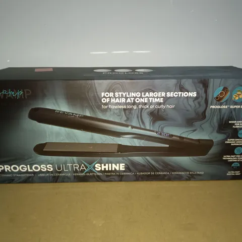 REVAMP PROGLOSS WIDE ULTRA X SHINE CERAMIC HAIR STRAIGHTENER