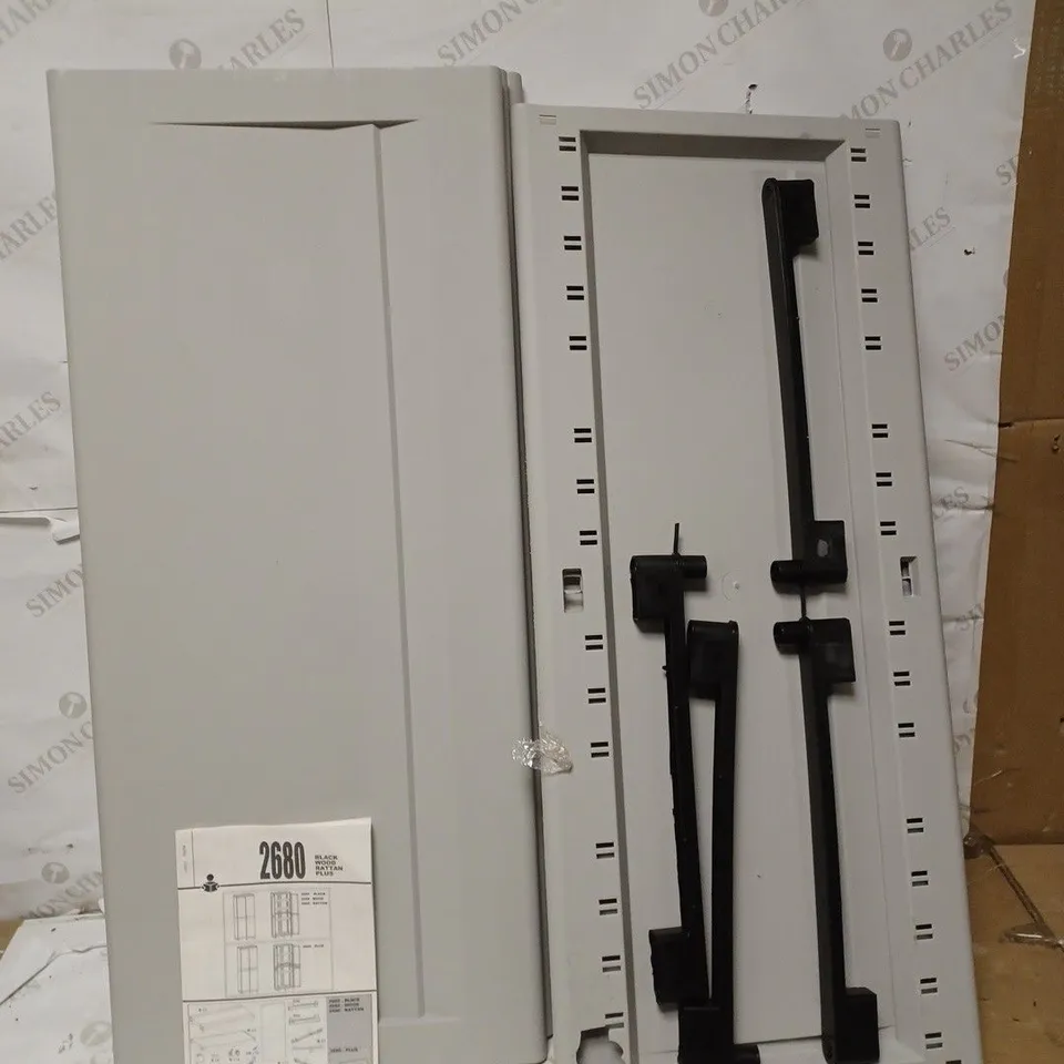 TERRY, TWIST BLACK 2680, 2 DOOR CABINET, 3 INTERNAL SHELVES - 68X39X170 CM