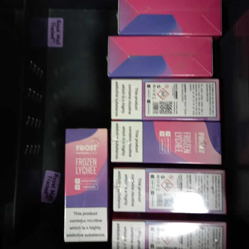 7 X BOXED SEALED (10 DISPOSABLES PER BOX) DR FROST FROST BAR DISPOSABLE VAPES - FROZEN LYCHEE	