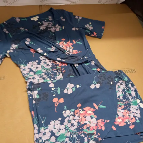 MONSOON BLUE FLORAL DRESS - UK 16