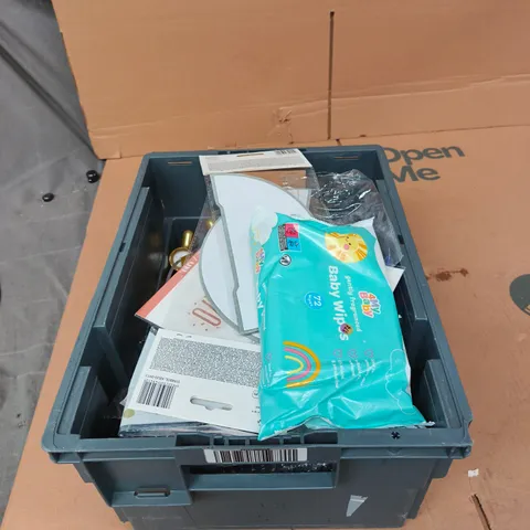 TOTE OF APPROXIMATELY 12 ASSORTED ITEMS TO INCLUDE: BIC PENS 50 PACK