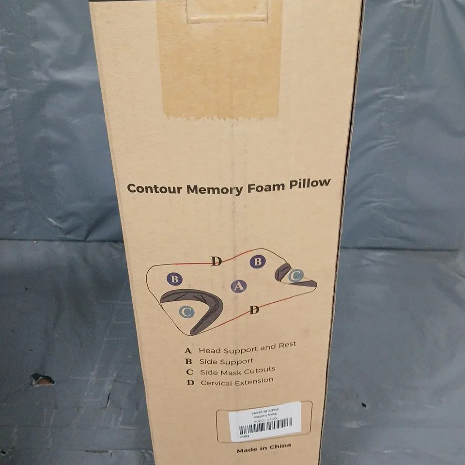 BOXED CONTOUR MEMORY FOAM PILLOW 