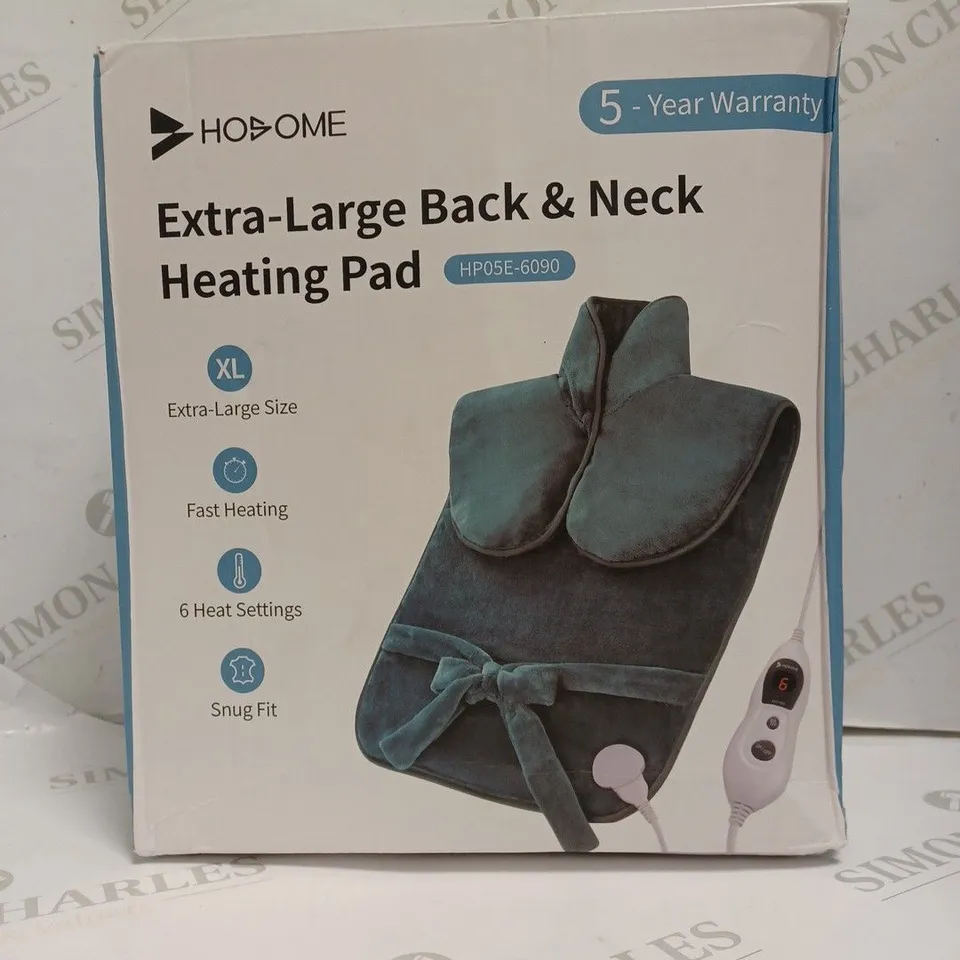 BOXED HOSOME EXTRA LARGE BACK AND NECK HEATING PAD.