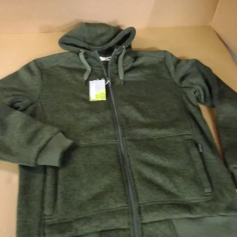 MOUNTAIN WAREHOUSE NEVIS FUR LINED HOODIE IN DARK KHAKI - L/G