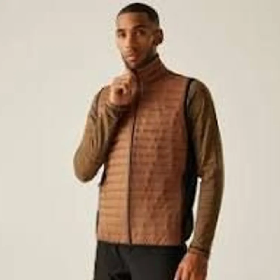 BRAND NEW REGATTA REGATTA MEN'S REGATTA MEN'S ANDRESON HYBRID GILET INSULATED GILET BROWN SIZE 4XL