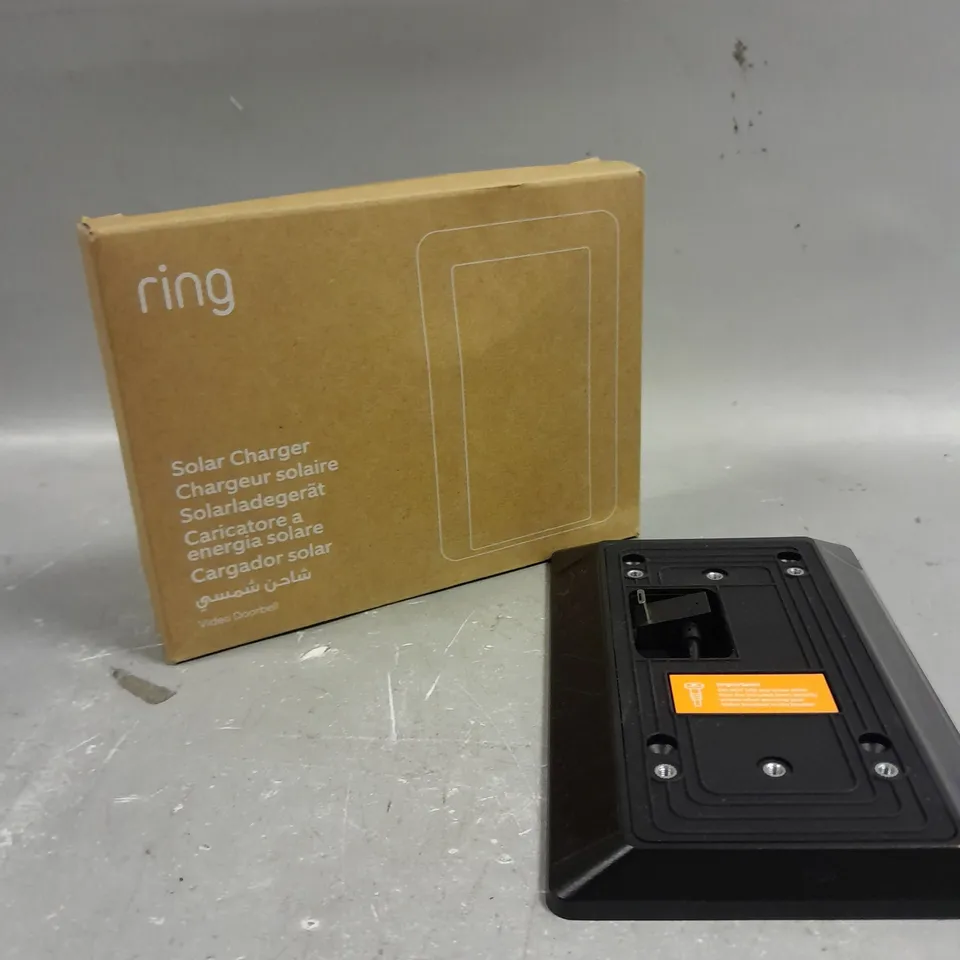 BOXED RING VIDEO DOORBELL SOLAR CHARGER 