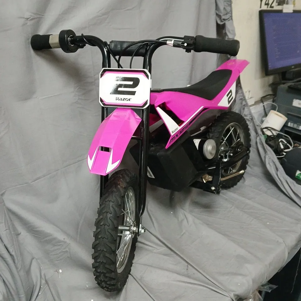 RAZOR MX125 PINK ELECTRIC RIDE-ON DIRT BIKE