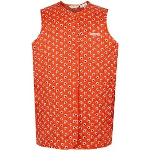 BRAND NEW REGATTA X ORLA KIELY WOMENS QUILTED BODYWARMER IN CLOVER RED - UK 18
