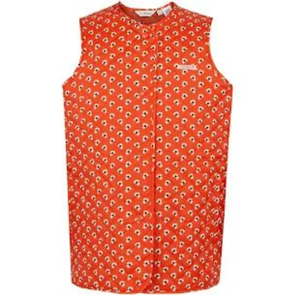 BRAND NEW REGATTA X ORLA KIELY WOMENS QUILTED BODYWARMER IN CLOVER RED - UK 18