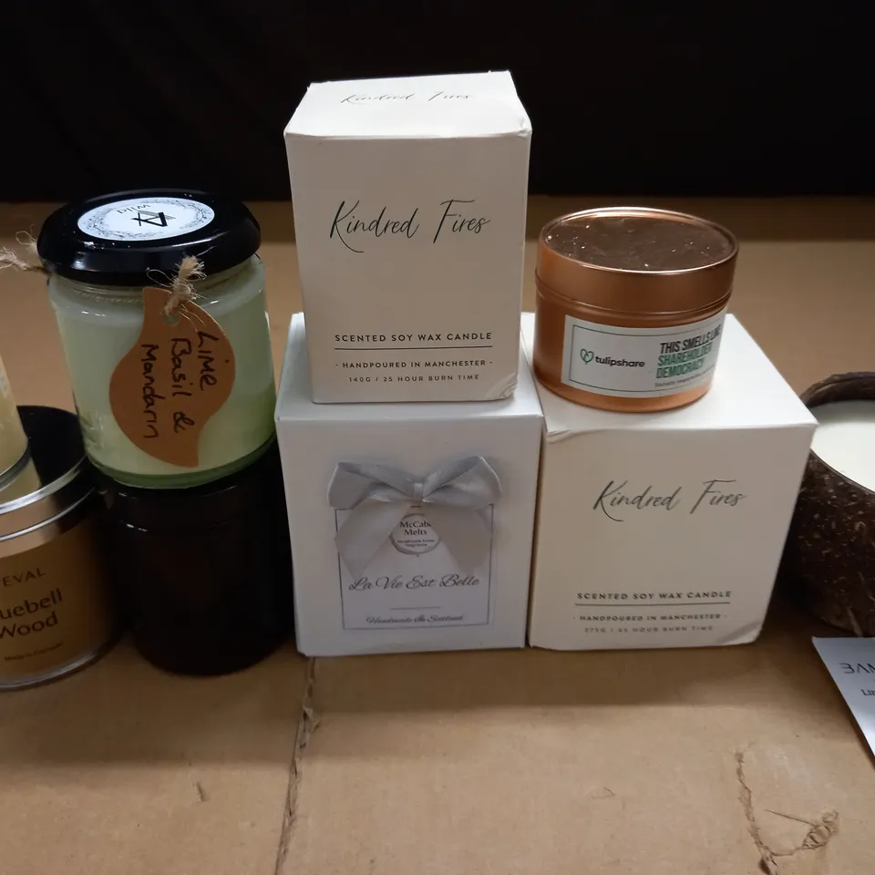 LOT OF 9 ASSORTED CANDLES
