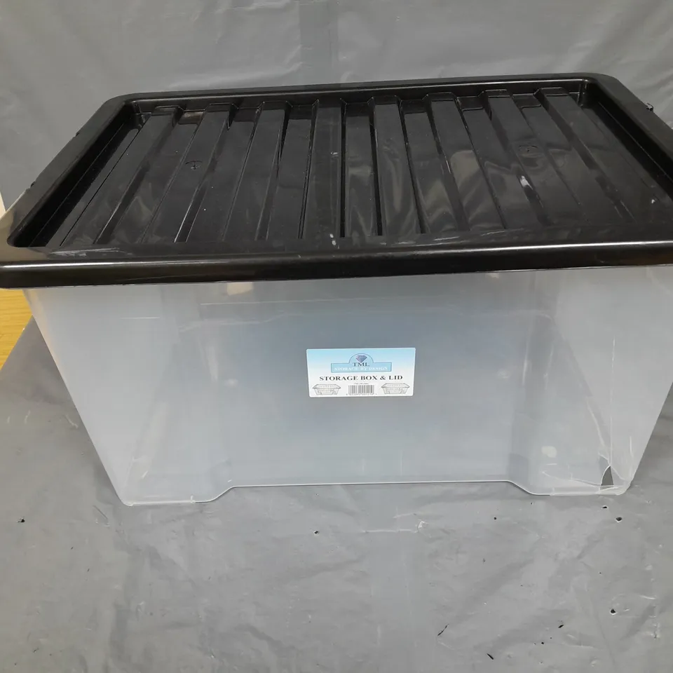 TML 50L CLEAR STORAGE BOX WITH LID 