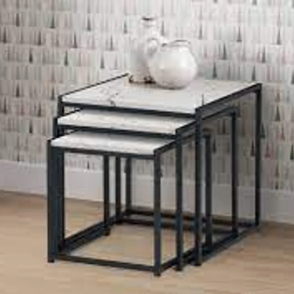 BOXED TRIBECA NEST OF 3 TABLES WHITE 