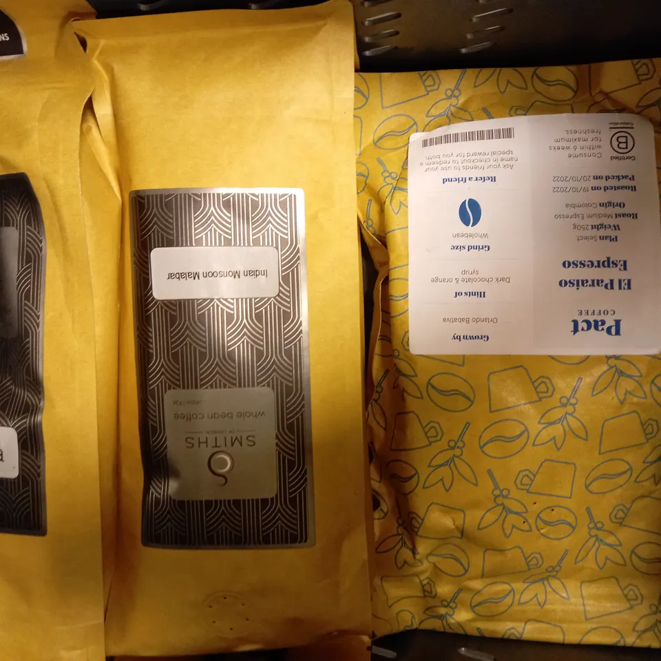 LOT OF 7 PACKS OF COFFEE BEANS