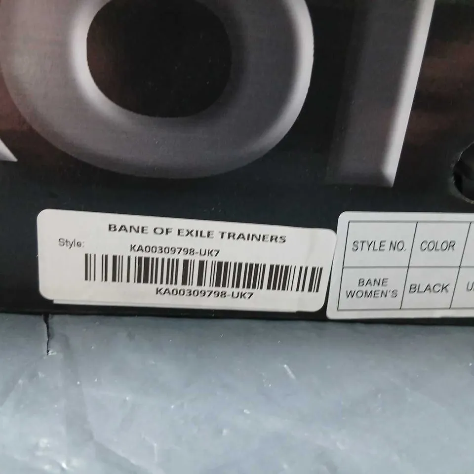 KOI BANE OF EXILE TRAINERS - WOMEN'S BLACK UK7