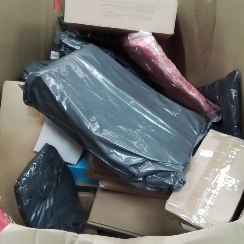 PALLET CONTAINING ASSORTED ITEMS INCLUDING: SMART MUSIC LED CEILING LIGHT, VERTICAL BIKE STAND, PET LIFE JACKET, BED RAIL, STEERING WHEEL LOCK ECT