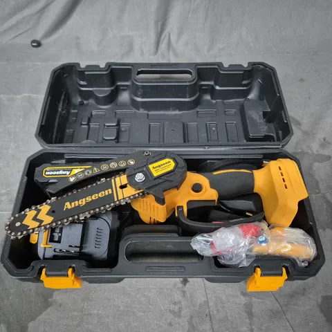 ANGSEEN MINI CHAINSAW - CORDLESS BATTERY-POWERED, IN CASE