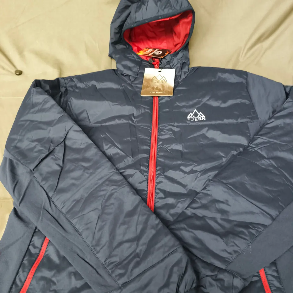 FJERN MEN'S INSULATED JACKET NAVY/RUST, SIZE M