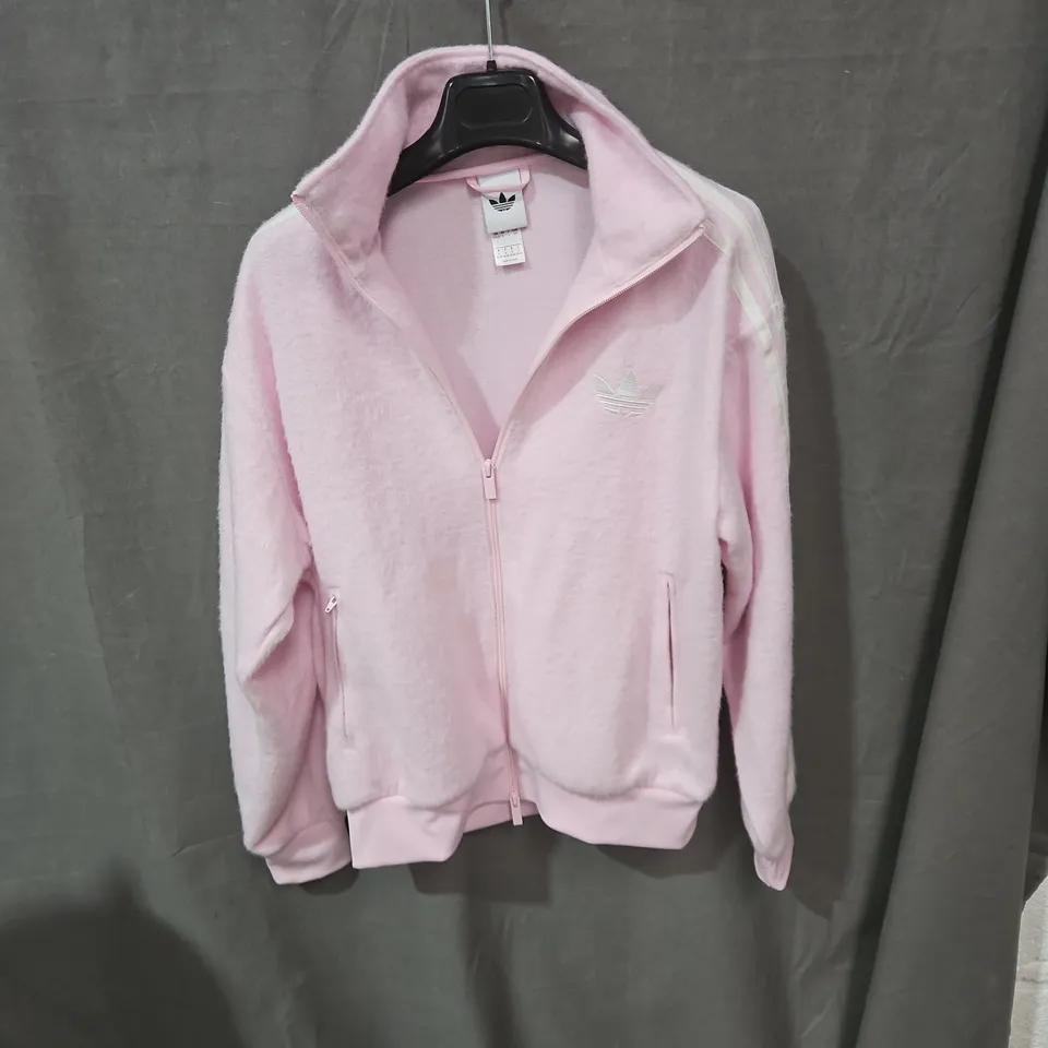 ADIDAS PINK FLEECE ZIP-UP JACKET – WOMEN'S UK 8-10